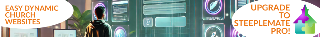 Instantly and easily activate and customize your church website and SteepleMate Pro will keep it up-to-date for you!